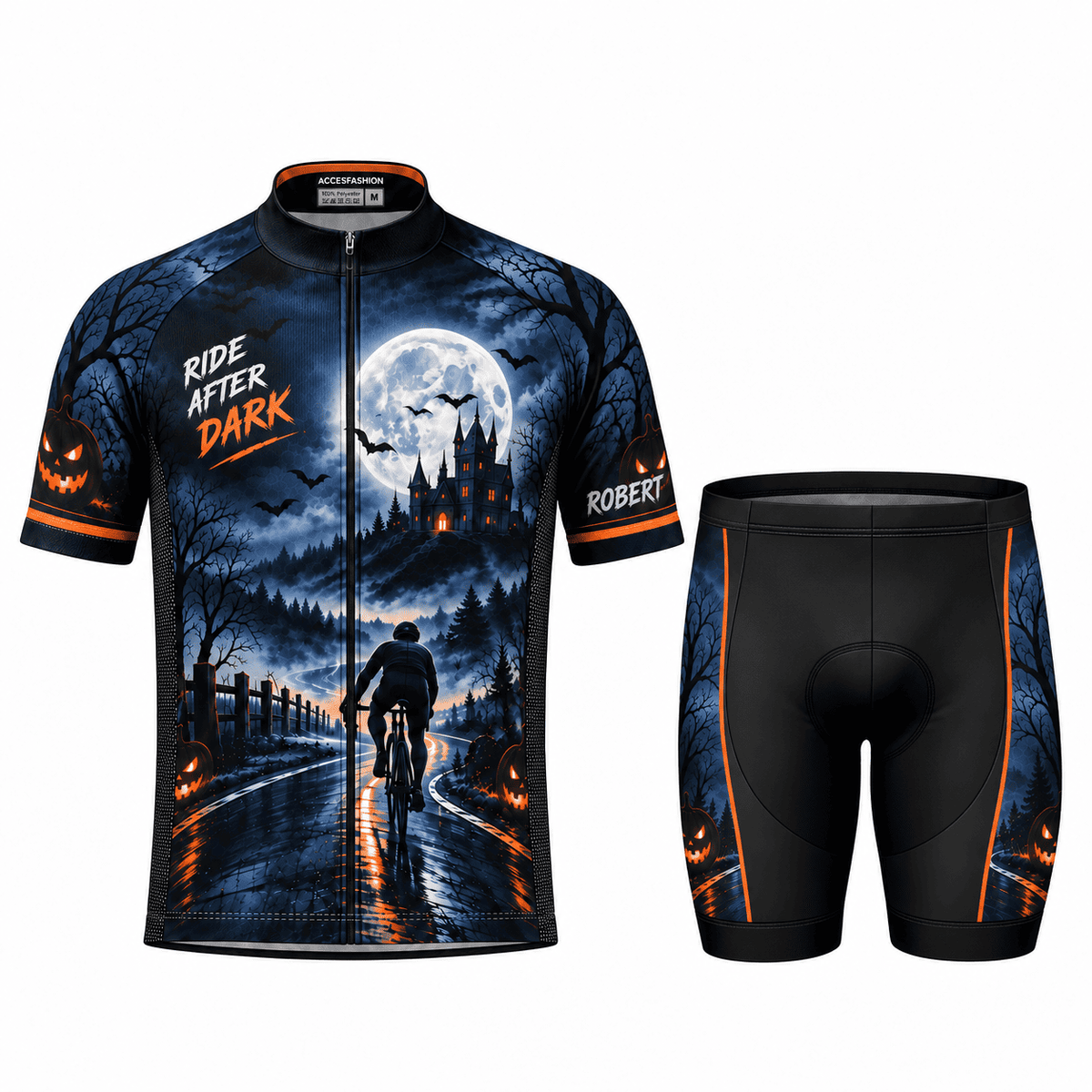 Personalized Ride After Dark Halloween Cycling Kit – Custom Name & Number
