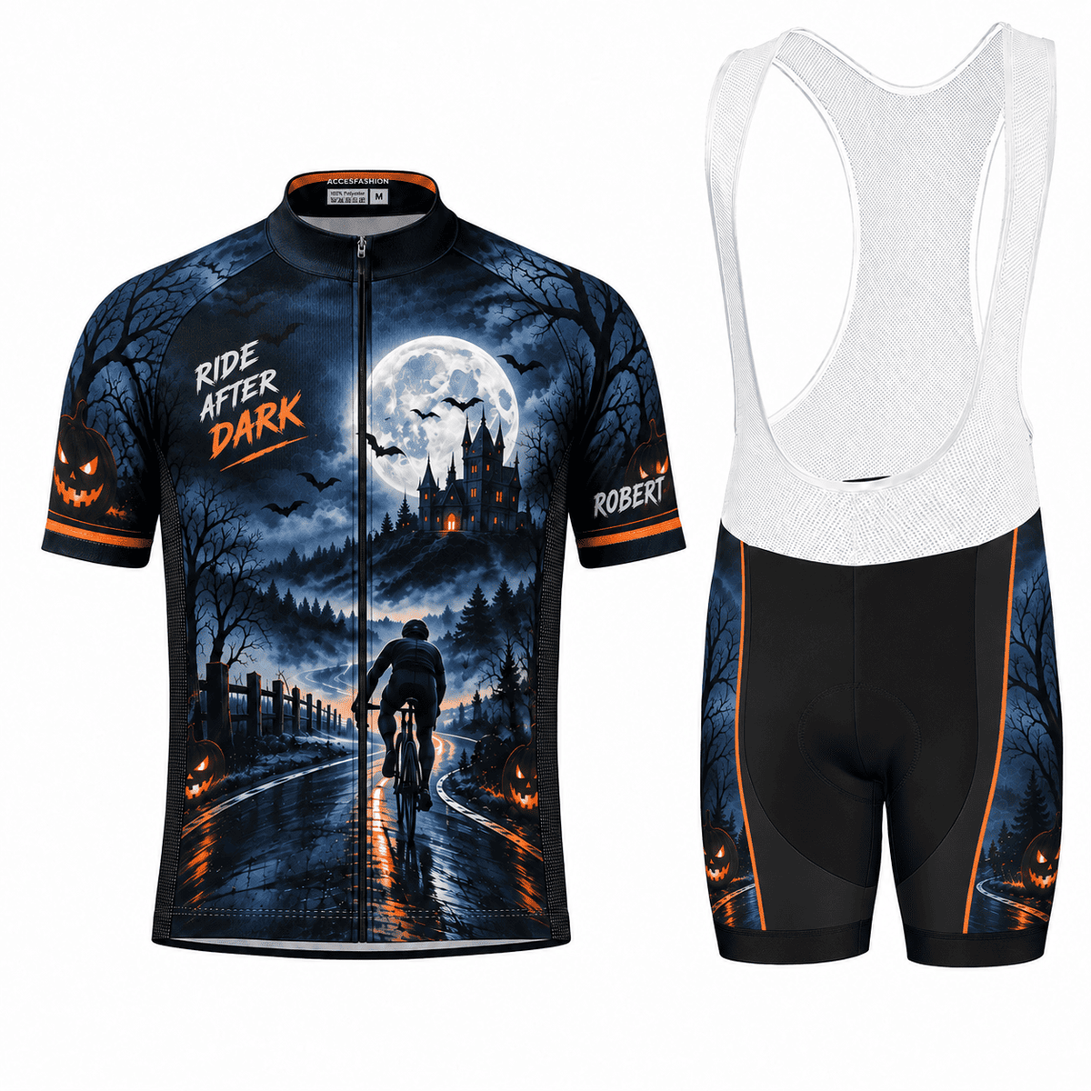 Personalized Ride After Dark Halloween Cycling Kit – Custom Name & Number