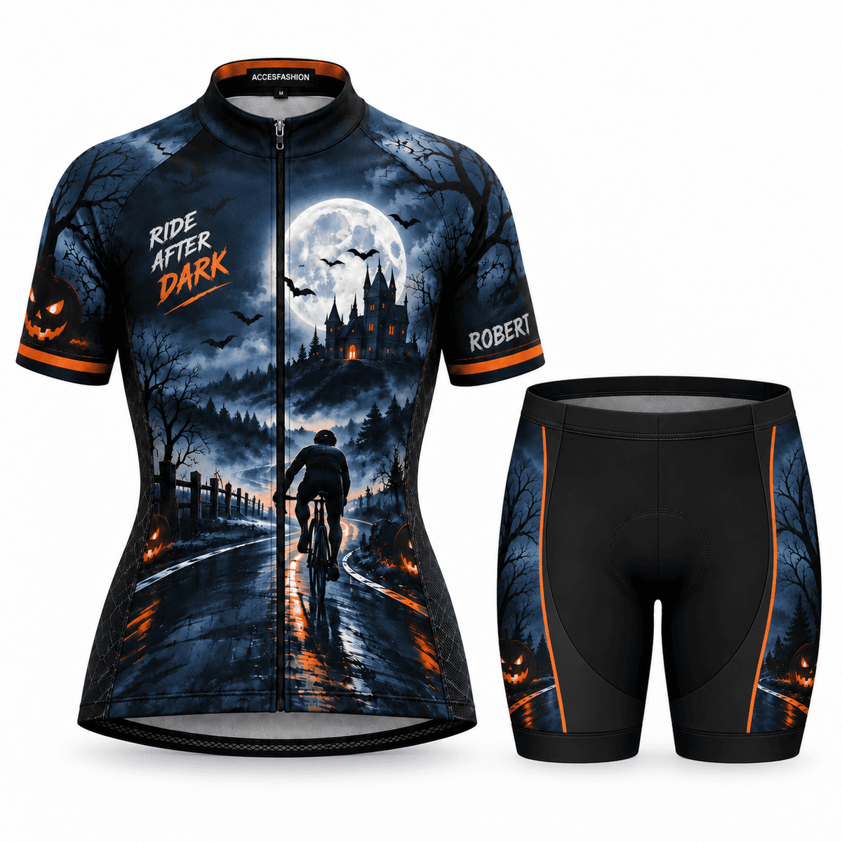 Personalized Ride After Dark Halloween Cycling Kit – Custom Name & Number