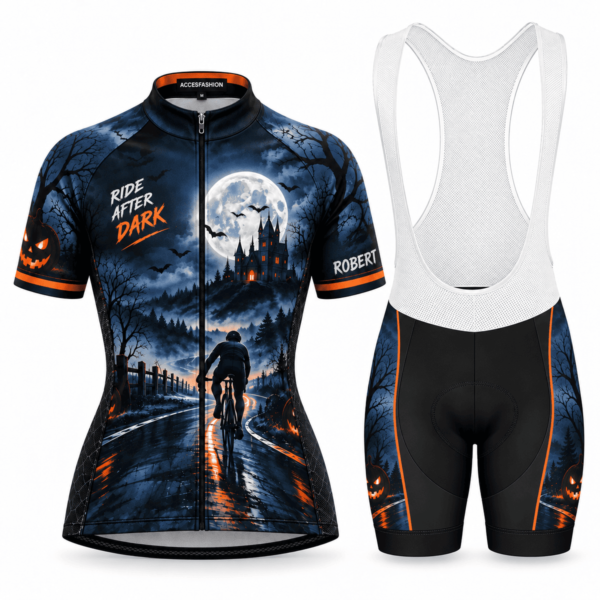 Personalized Ride After Dark Halloween Cycling Kit – Custom Name & Number