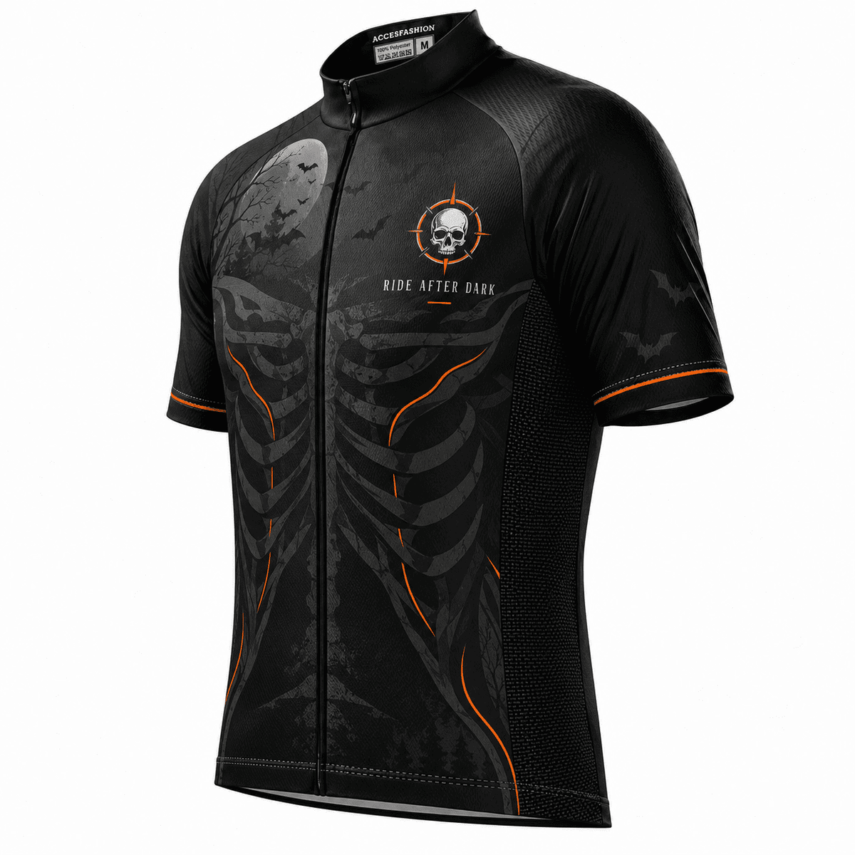 Personalized Ride After Dark Skeleton Cycling Jersey & Kit