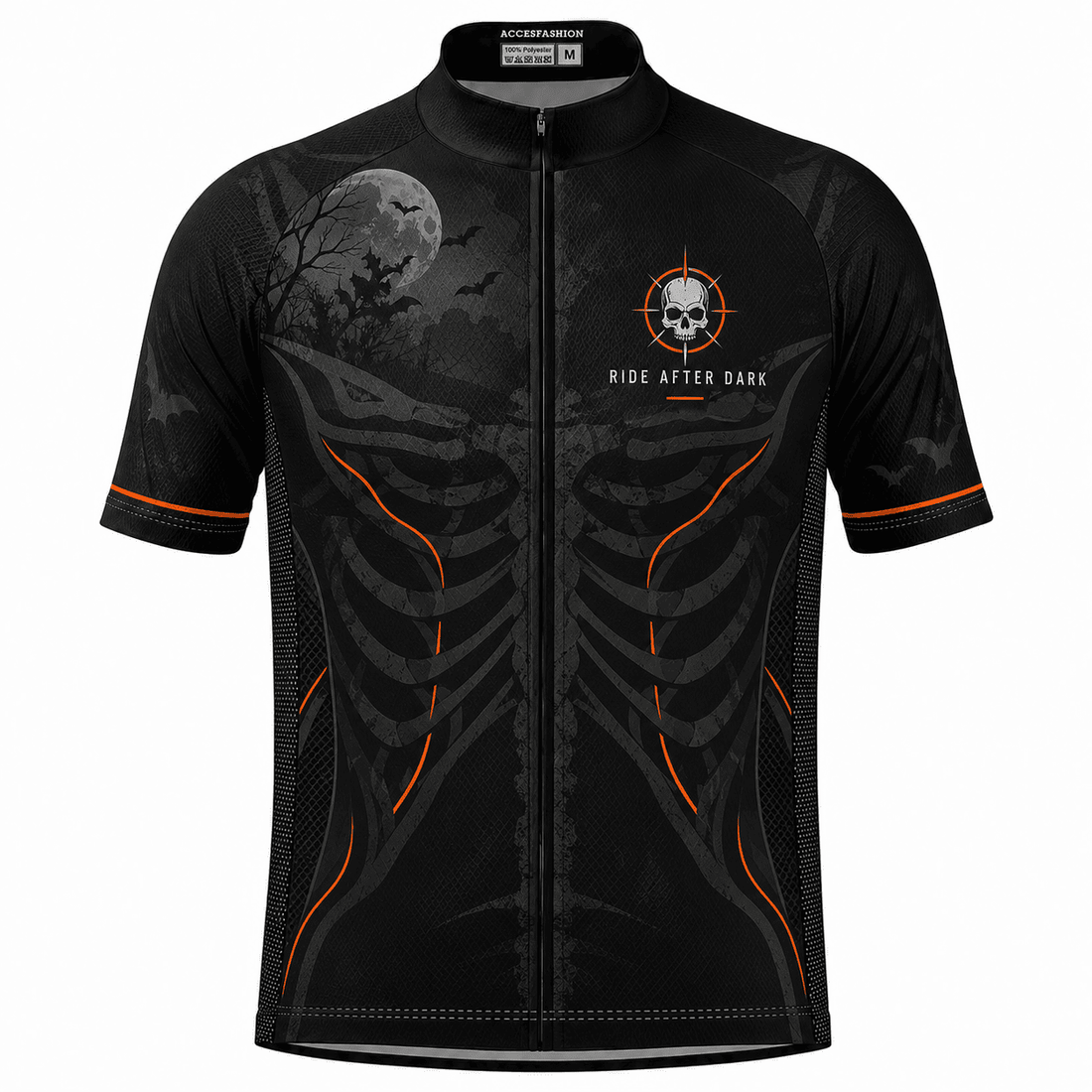 Personalized Ride After Dark Skeleton Cycling Jersey & Kit