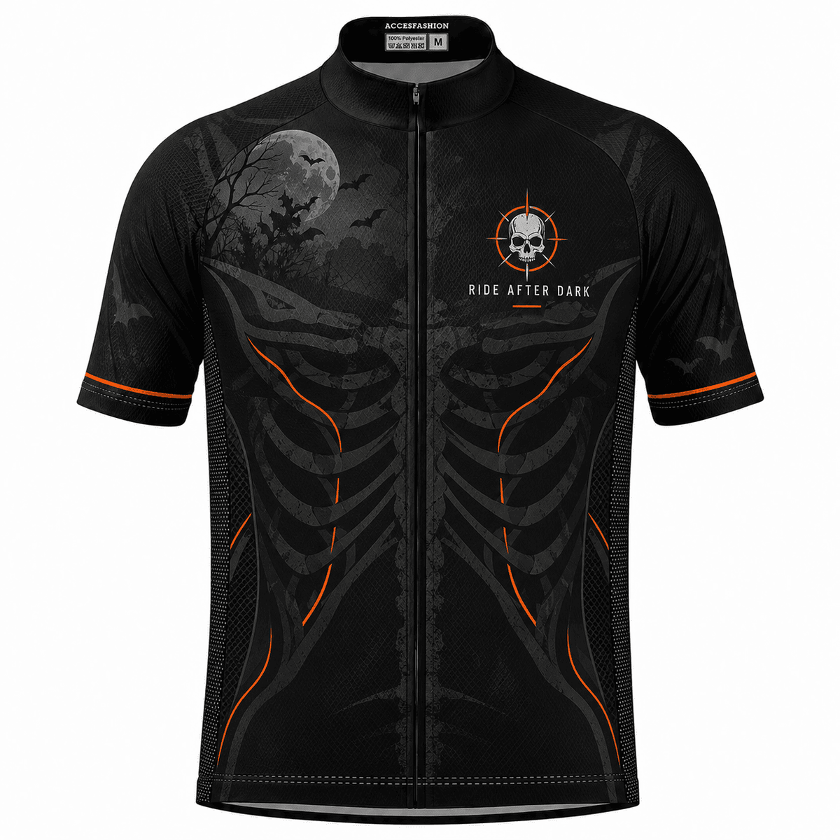 Personalized Ride After Dark Skeleton Cycling Jersey & Kit