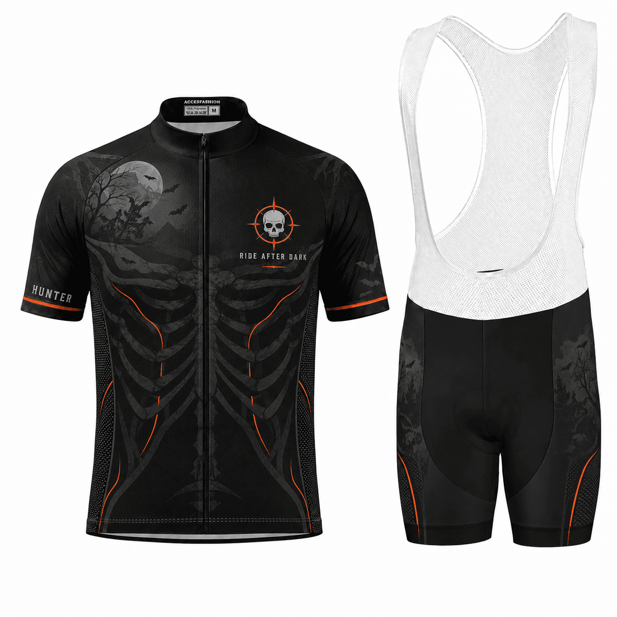 Personalized Ride After Dark Skeleton Cycling Jersey & Kit