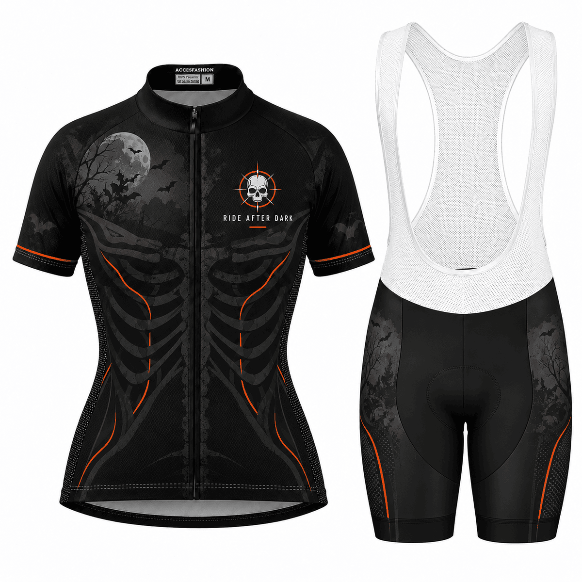 Personalized Ride After Dark Skeleton Cycling Jersey & Kit