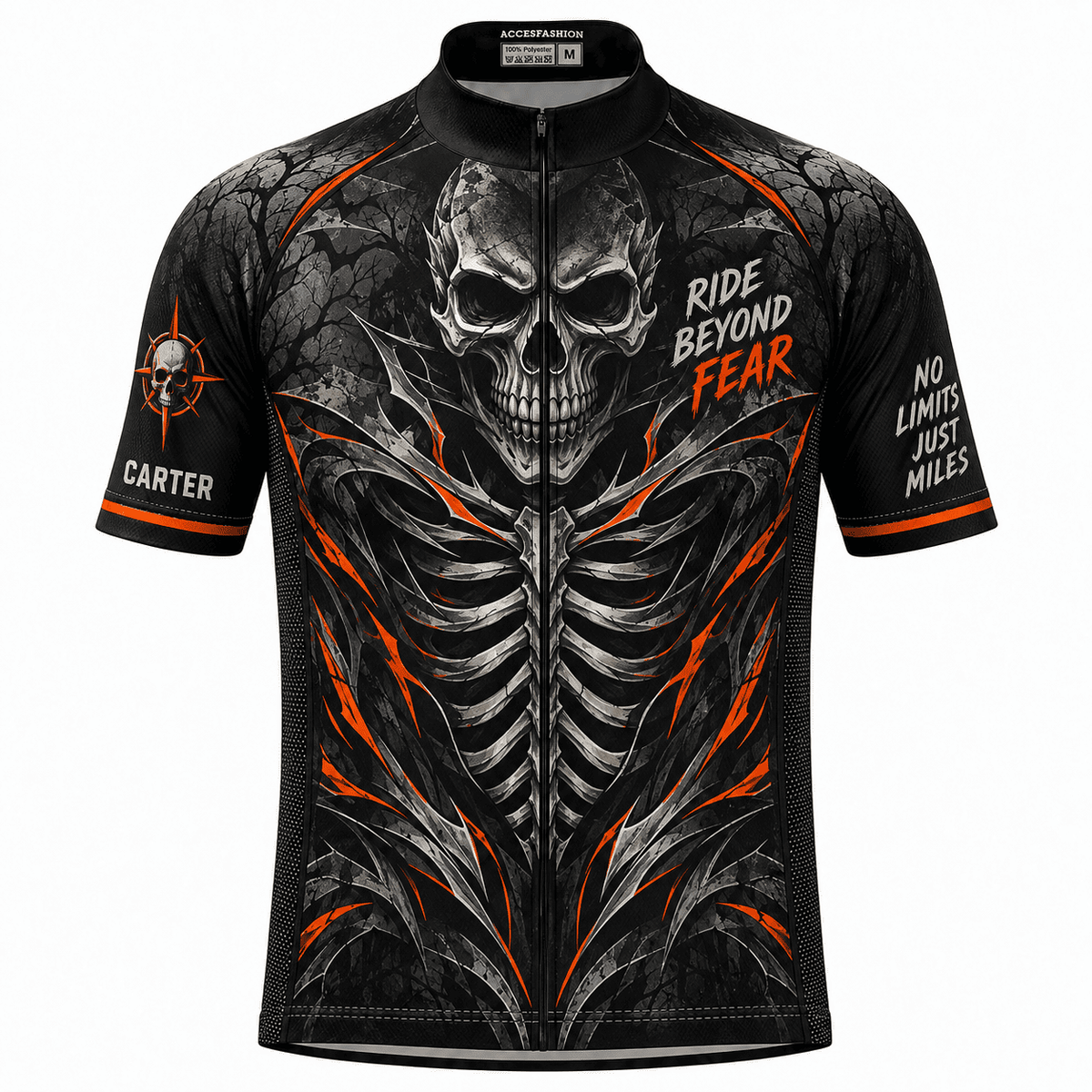 Personalized Ride Beyond Fear Skeleton Cycling Jersey & Kit