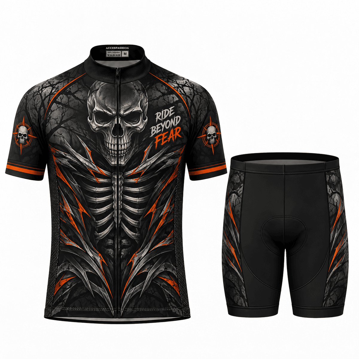 Personalized Ride Beyond Fear Skeleton Cycling Jersey & Kit