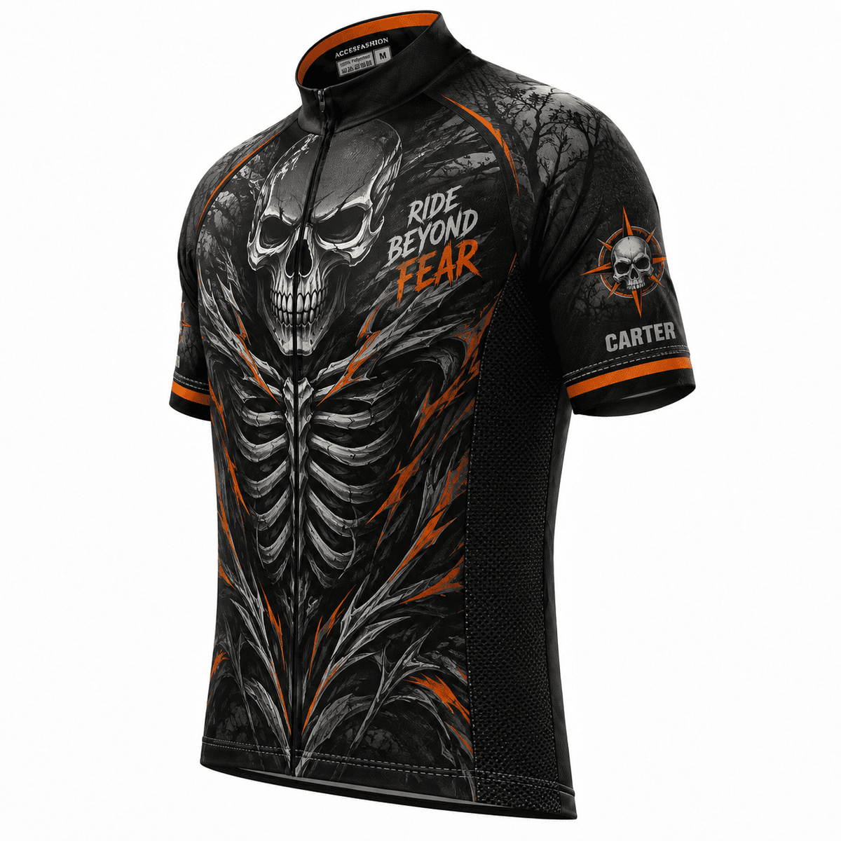 Personalized Ride Beyond Fear Skeleton Cycling Jersey & Kit