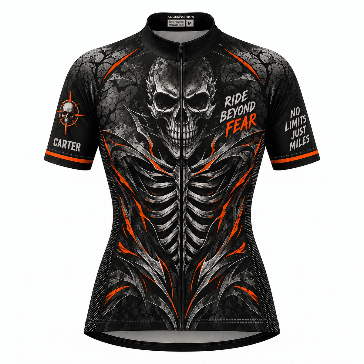 Personalized Ride Beyond Fear Skeleton Cycling Jersey & Kit