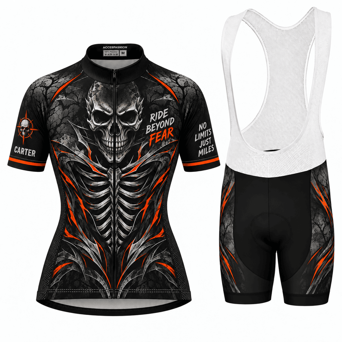 Personalized Ride Beyond Fear Skeleton Cycling Jersey & Kit