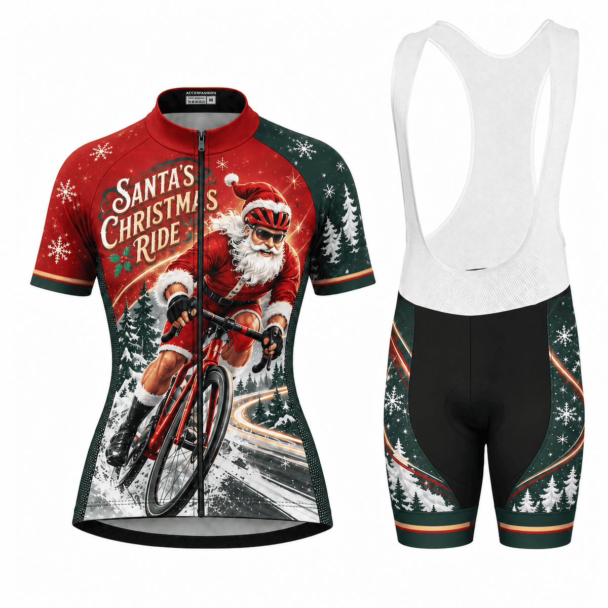 Personalized Santa Road Cyclist Christmas Cycling Jersey & Kit