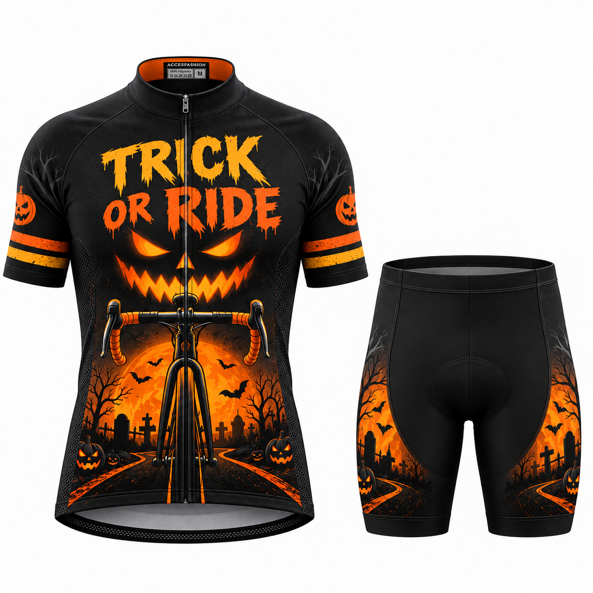 Personalized Trick or Ride Halloween Cycling Jersey & Kit