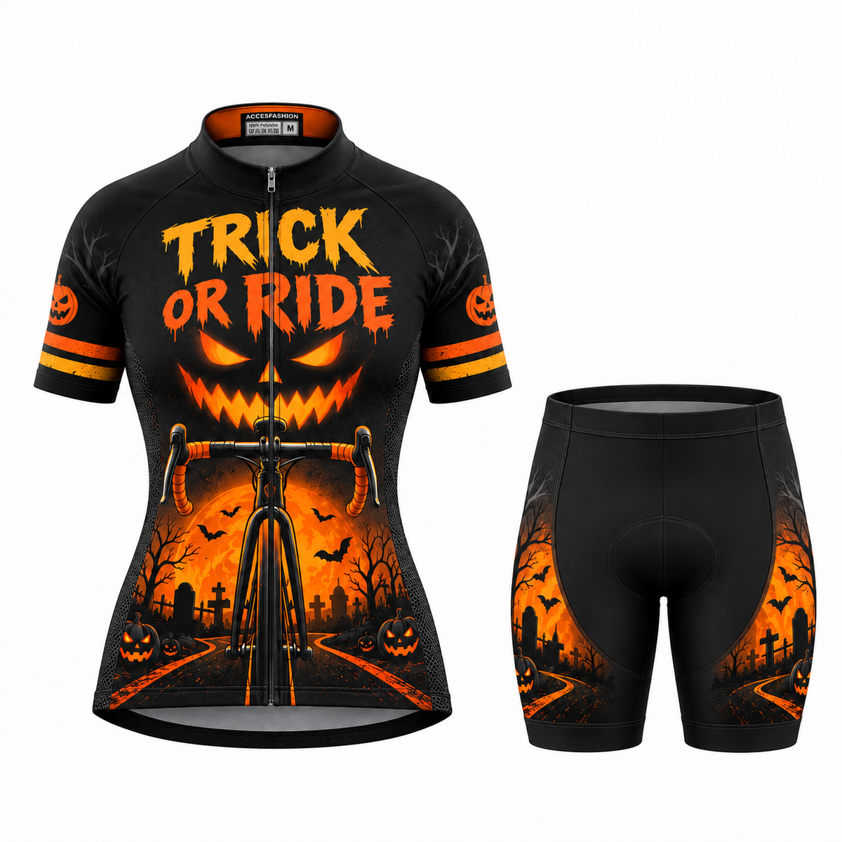 Personalized Trick or Ride Halloween Cycling Jersey & Kit