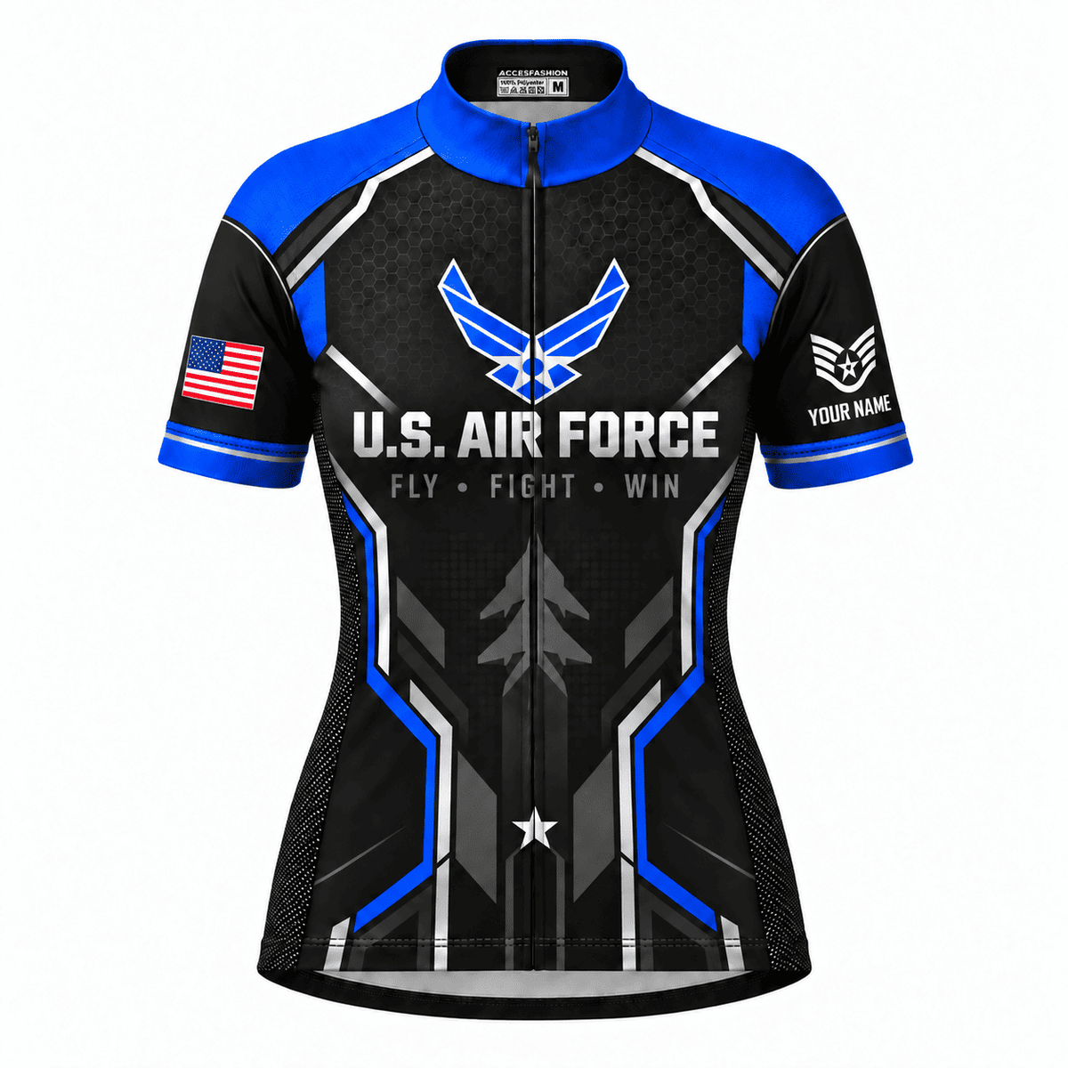 Personalized U.S. Air Force Veteran Cycling Kit – Custom Rank & Name
