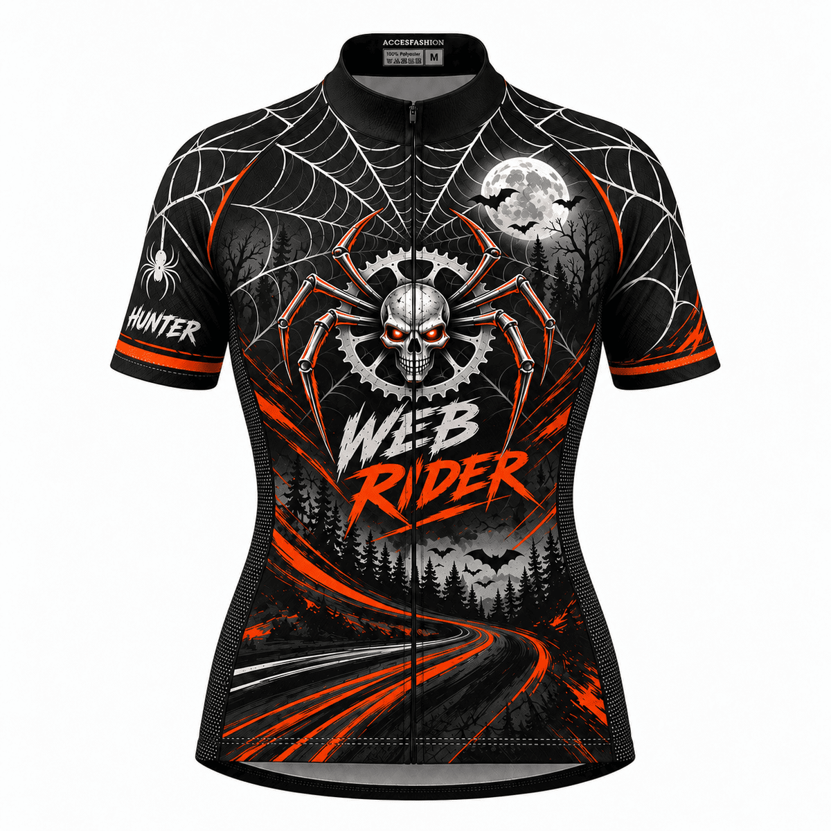 Personalized Web Rider Halloween Cycling Jersey & Kit – Custom Name & Number