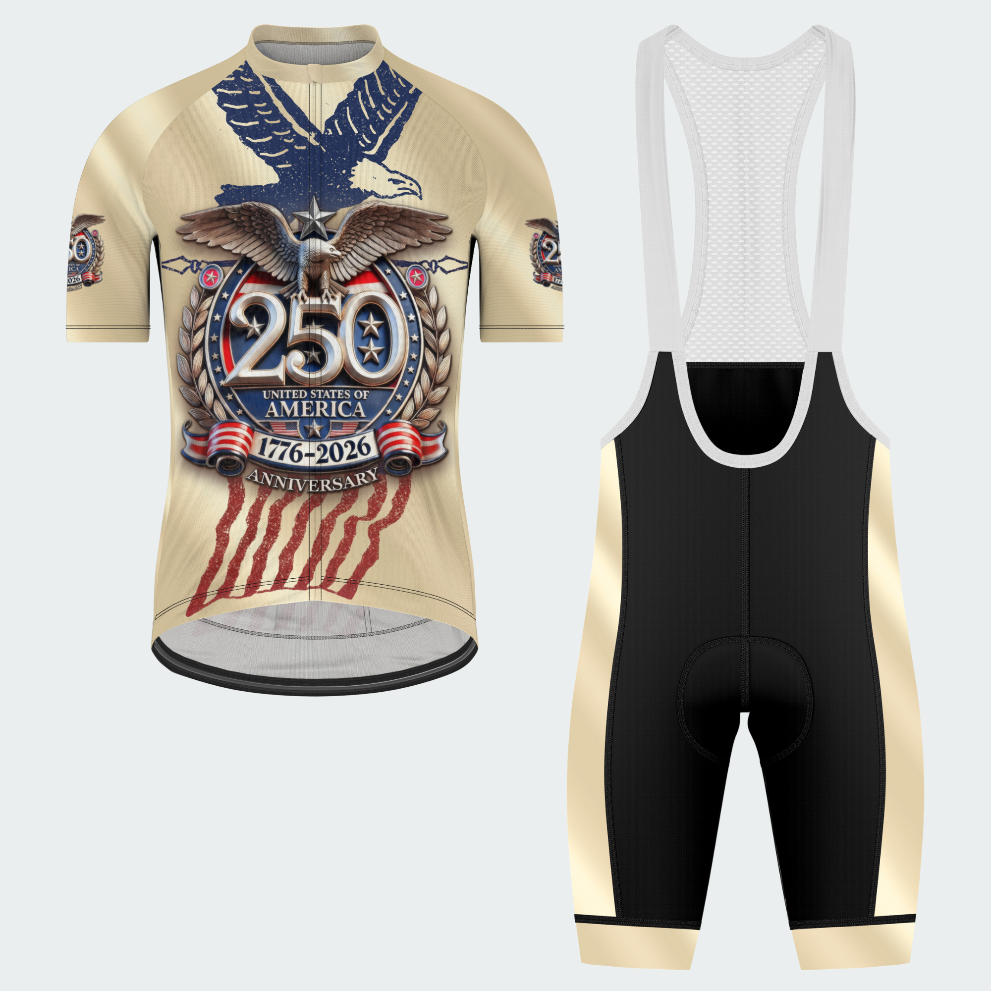 Men’s American Pride USA 250th Eagle Cycling Jersey & Kit