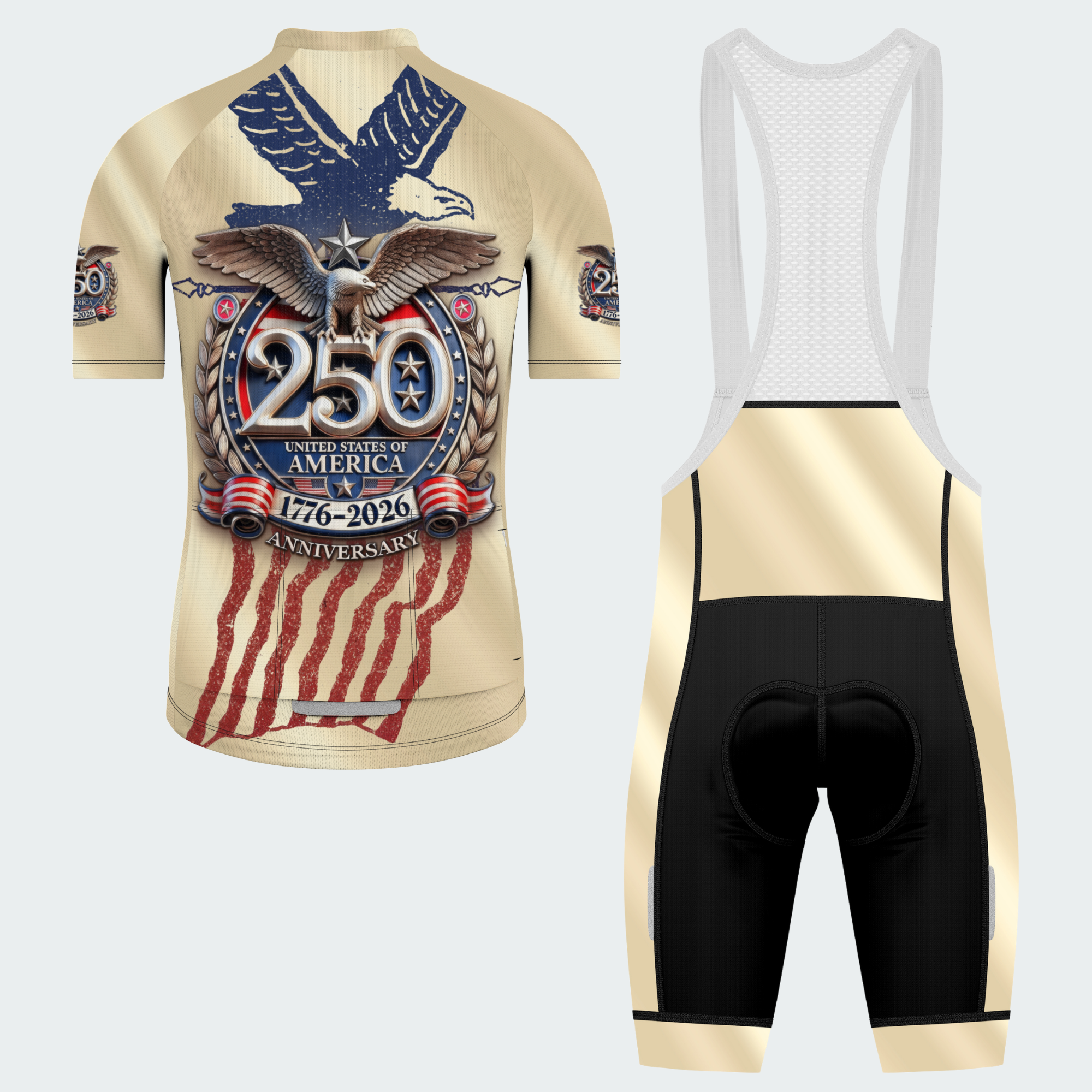 Men’s American Pride USA 250th Eagle Cycling Jersey & Kit