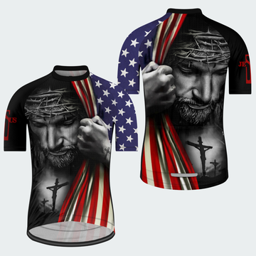 Men’s American Pride Faith and Freedom Christian Patriotic Regular Fit Cycling Kit