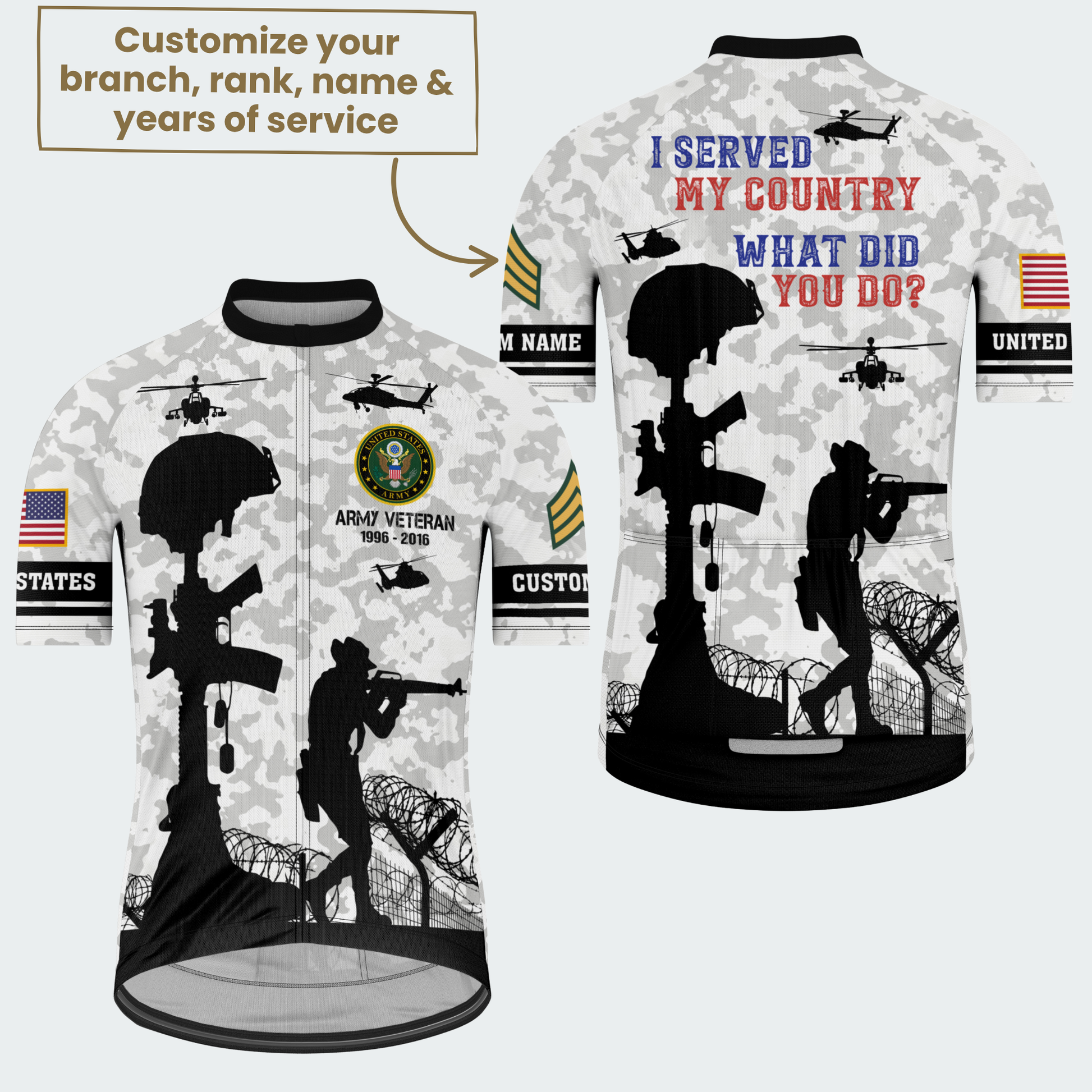 Men’s Veteran I Served My Country Cycling Jersey & Kit