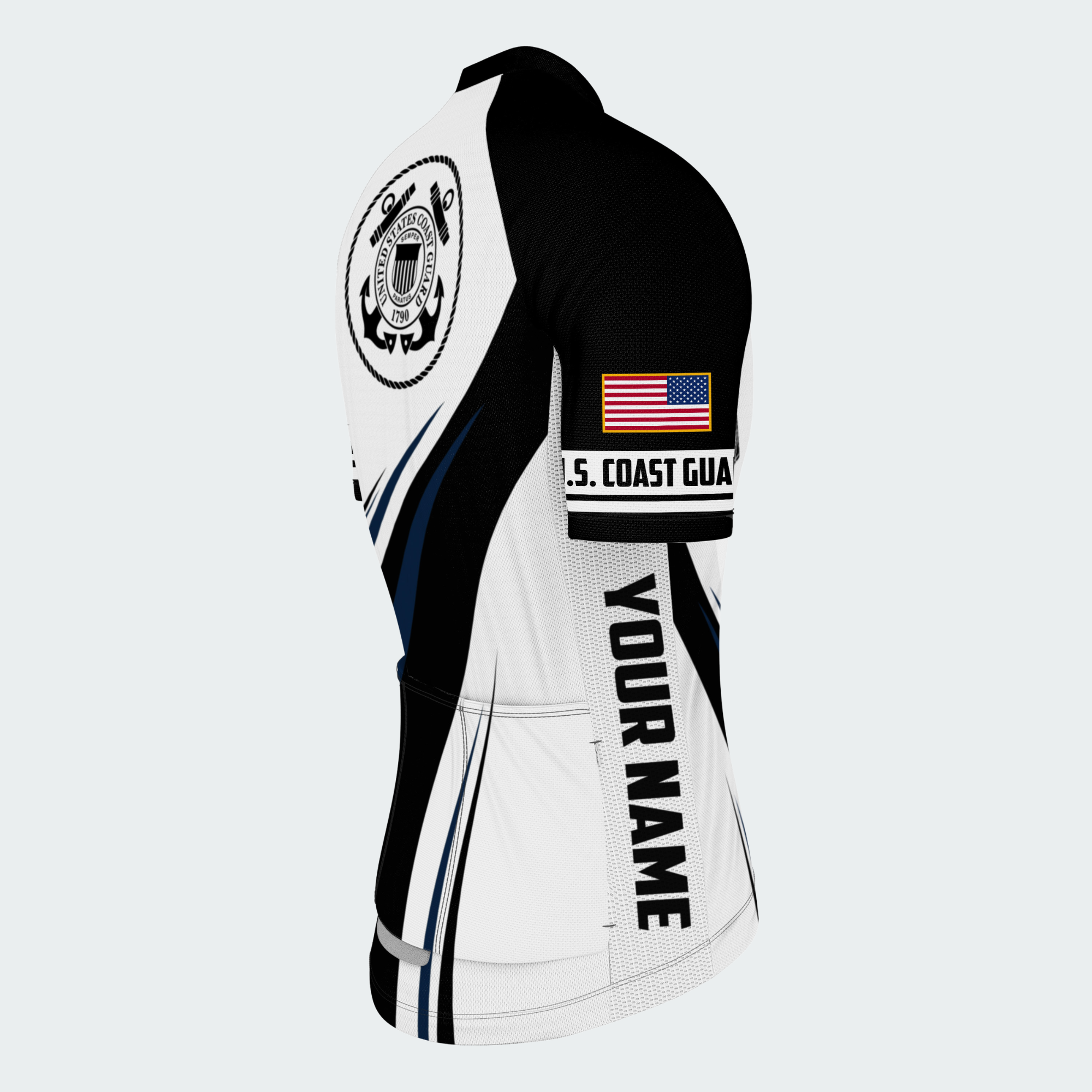Men’s Personalized U.S. Coast Guard Proudly Served Cycling Jersey & Kit
