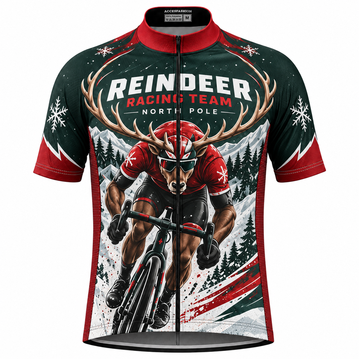 Reindeer Racing Team North Pole Christmas Cycling Jersey & Kit
