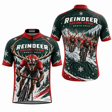 Reindeer Racing Team North Pole Christmas Cycling Jersey & Kit