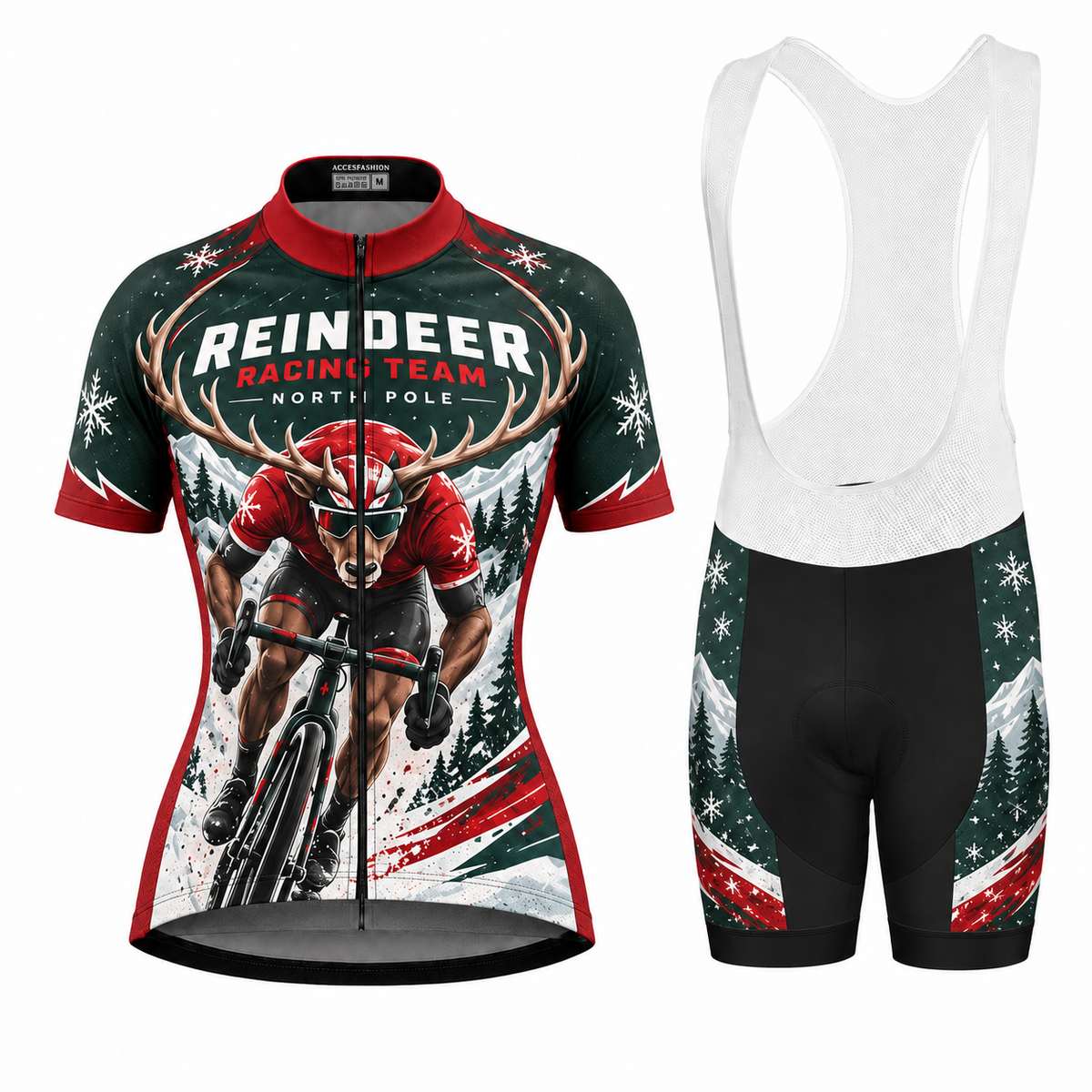 Reindeer Racing Team North Pole Christmas Cycling Jersey & Kit