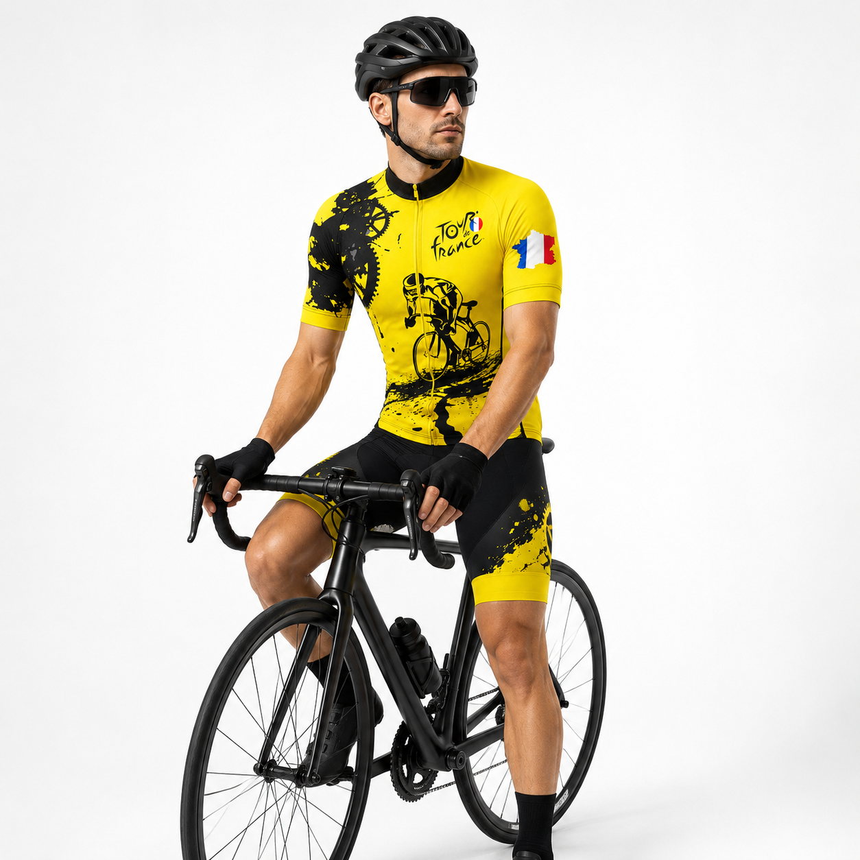 Tour De France Inspired Yellow Cycling Jersey Kit