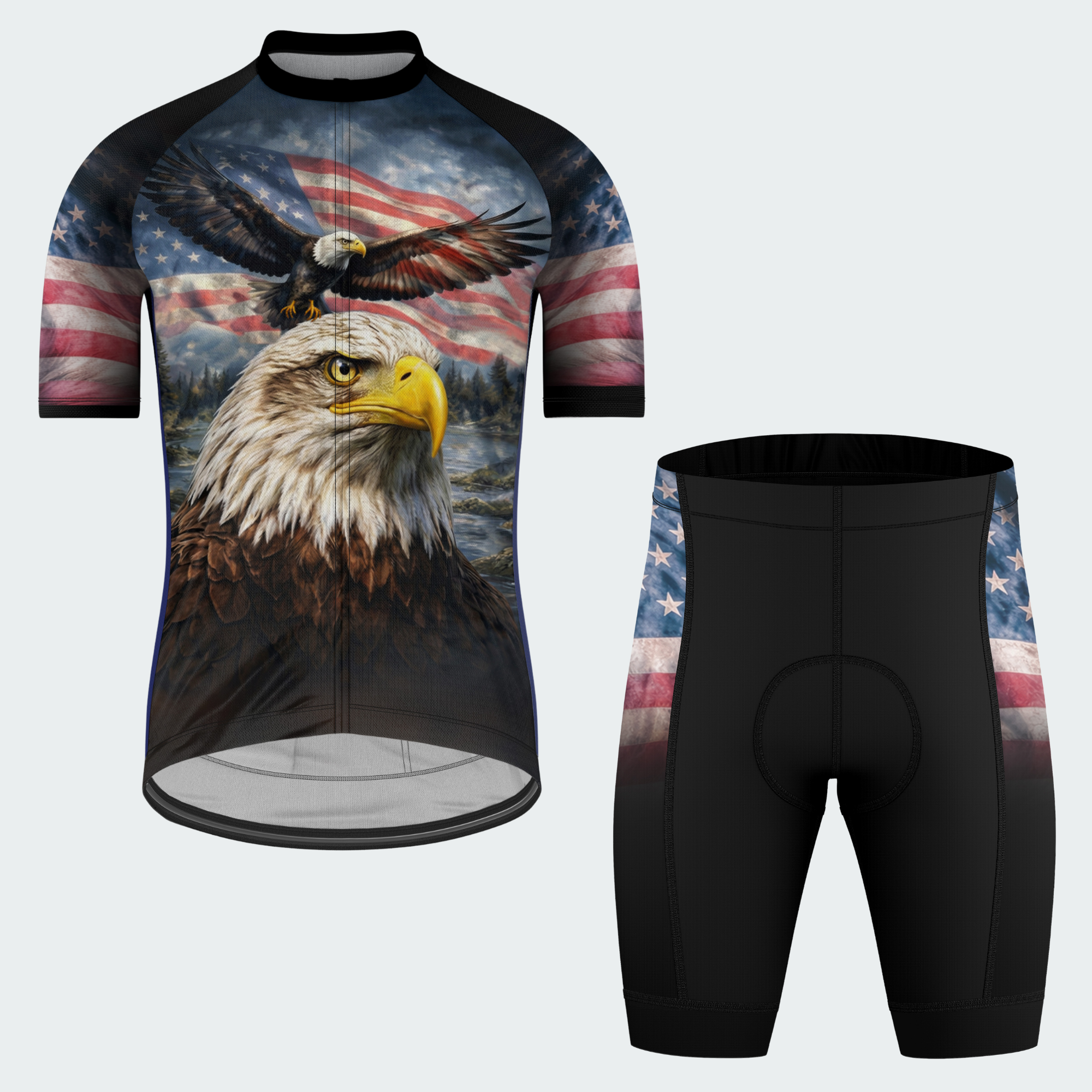 Men’s American Pride USA Majestic Eagle Freedom Regular Fit Cycling Kit
