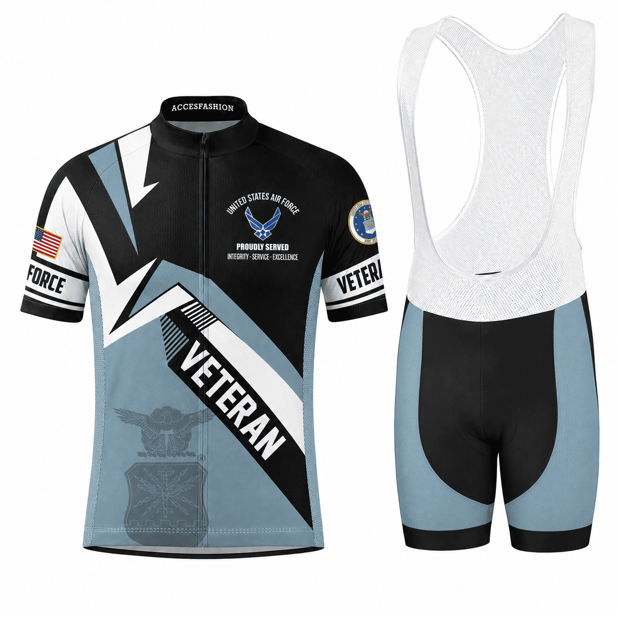 U.S. Military Veteran Cycling Jersey & Kit –  Honor Duty Pride