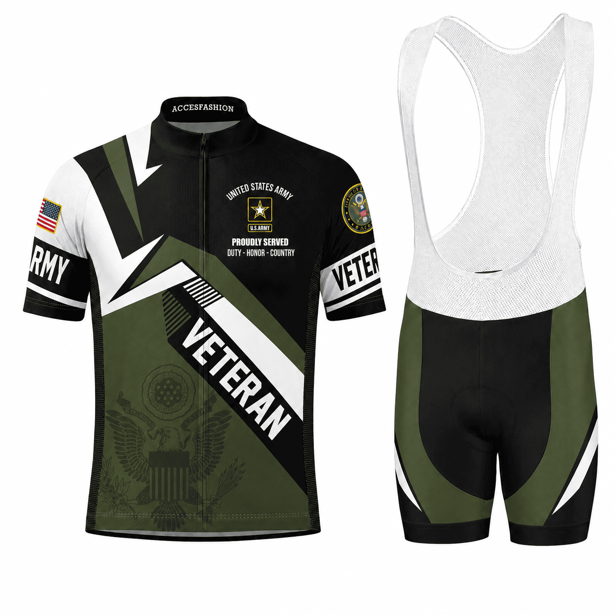 U.S. Military Veteran Cycling Jersey & Kit –  Honor Duty Pride