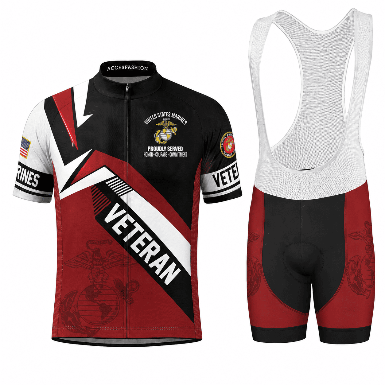 U.S. Military Veteran Cycling Jersey & Kit –  Honor Duty Pride