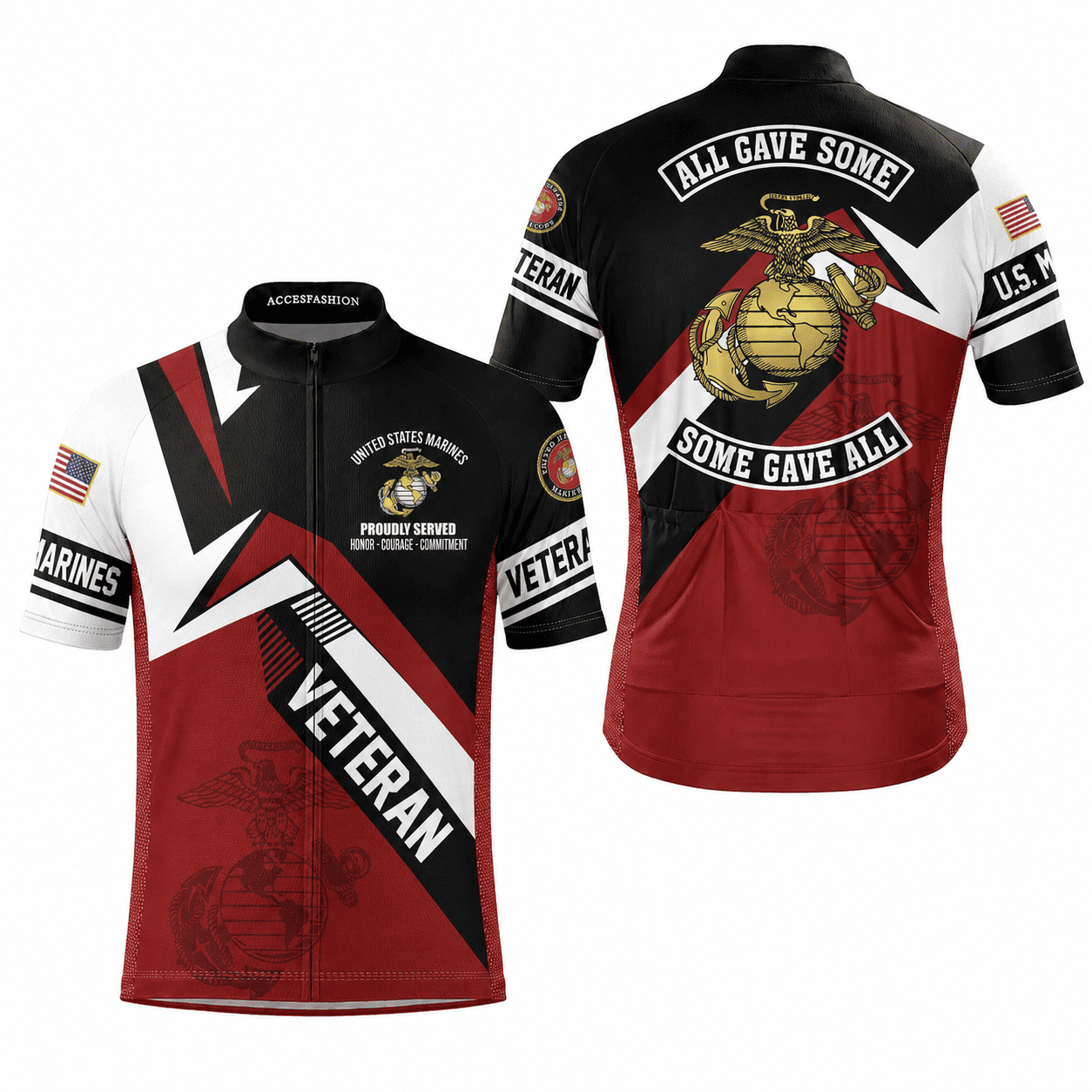 U.S. Military Veteran Cycling Jersey & Kit –  Honor Duty Pride
