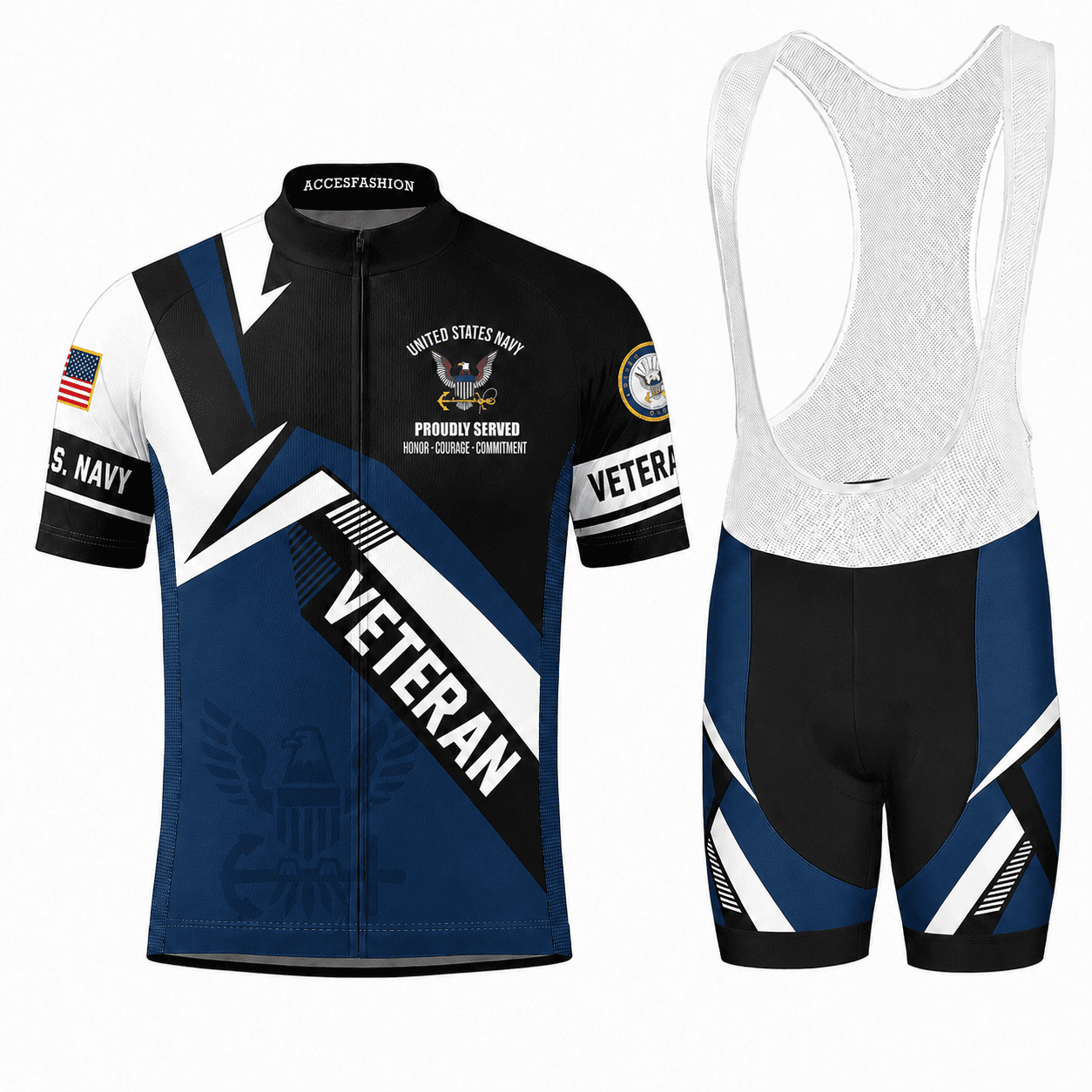U.S. Military Veteran Cycling Jersey & Kit –  Honor Duty Pride