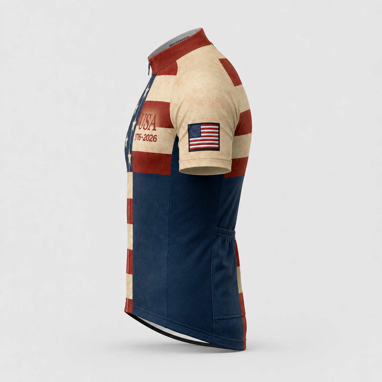 Men’s USA 250th Anniversary Cycling Jersey – Patriotic American Flag Design