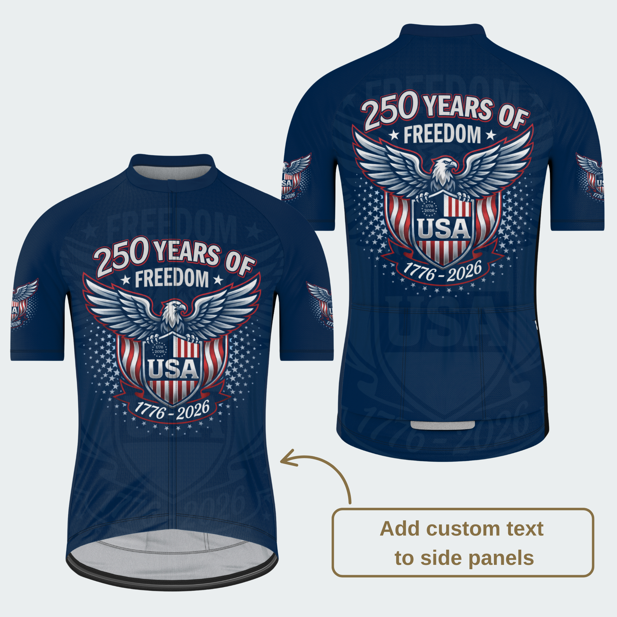 Men’s American Pride USA Patriotic Eagle Shield 250 Regular Fit Cycling Kit