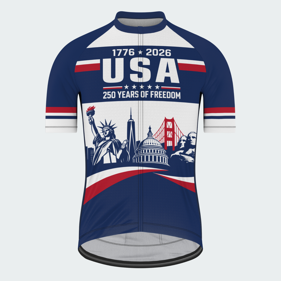 Men’s American Pride USA American Landmark Legacy 250 Regular Fit Cycling Kit