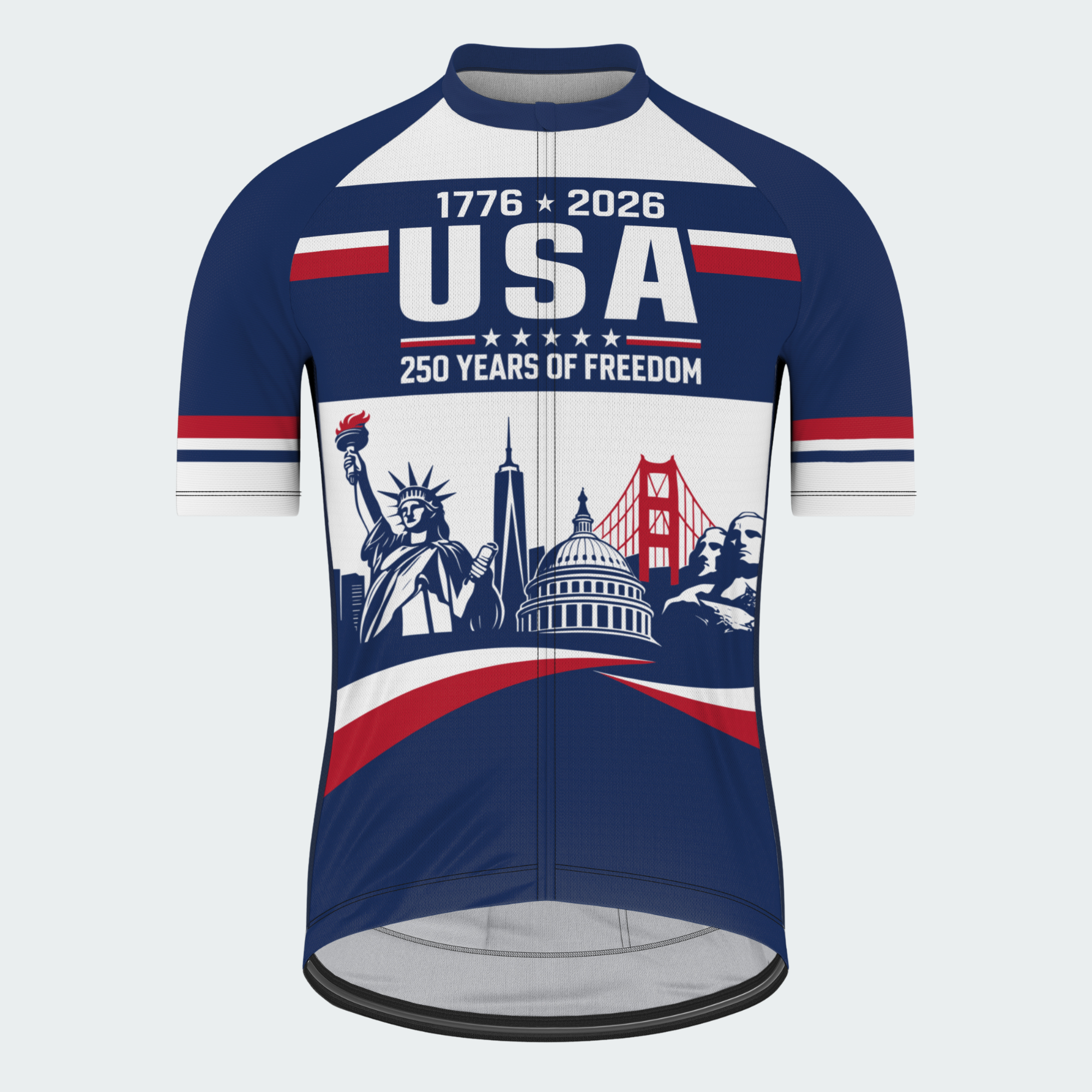 Men’s American Pride USA American Landmark Legacy 250 Regular Fit Cycling Kit
