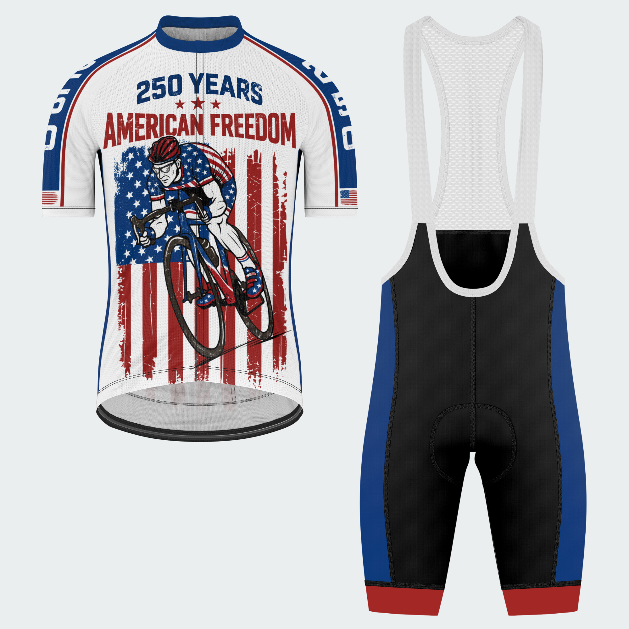 Men’s American Pride USA American Freedom Rider 250 Regular Fit Cycling Kit
