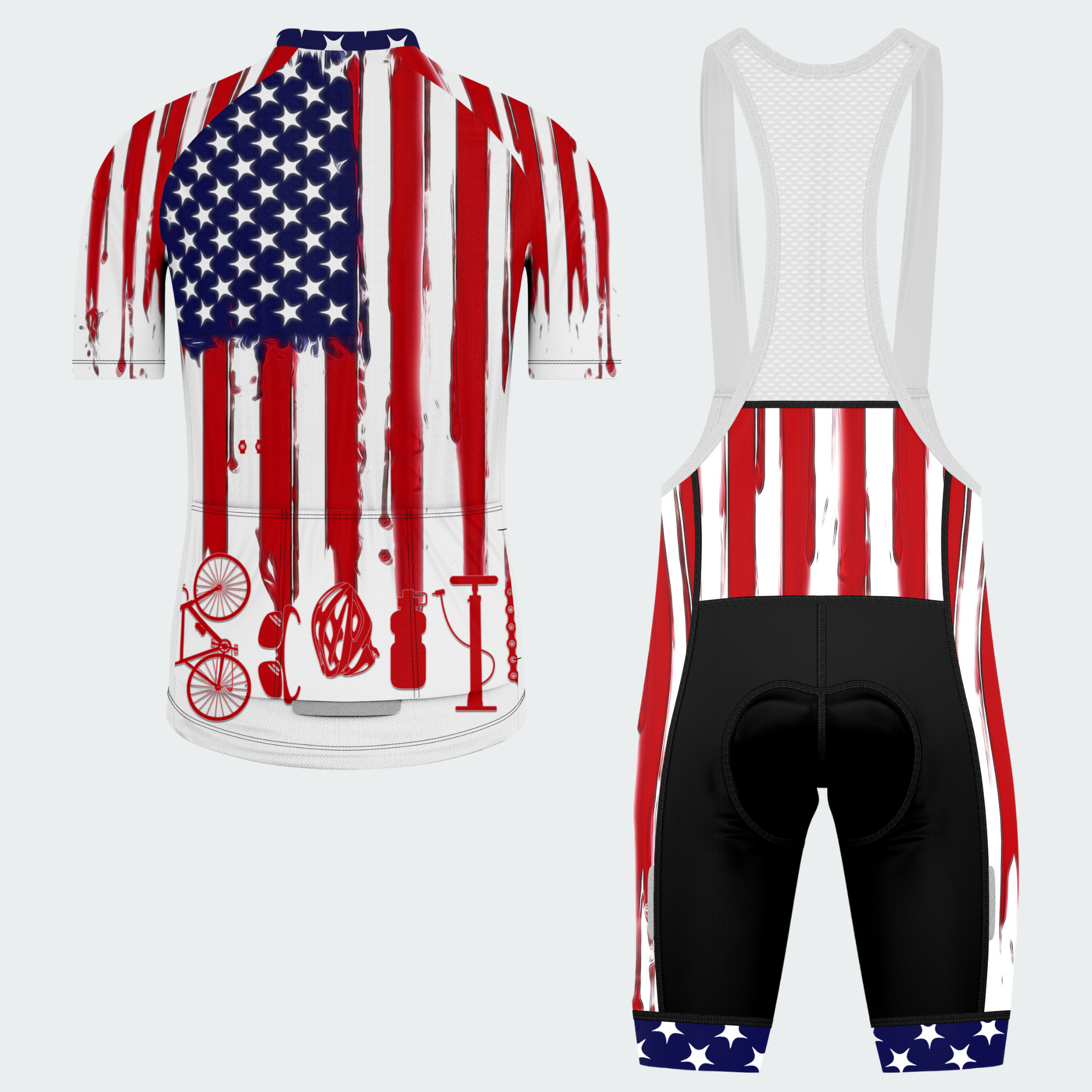 Men's American Pride Cycling American Flag Regular Fit Cycling Kit