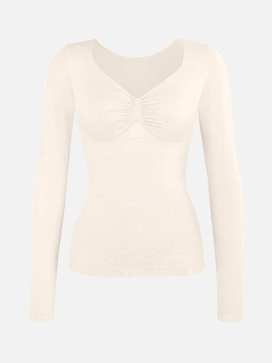Seamless Diamond Neck Bust Support Waist and Tummy Control Shaping Top
