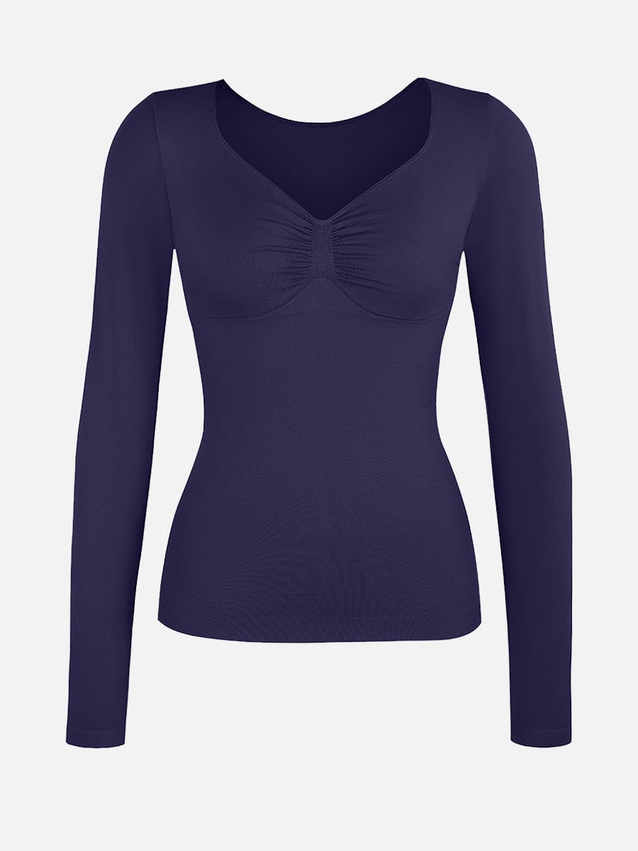 Seamless Diamond Neck Bust Support Waist and Tummy Control Shaping Top