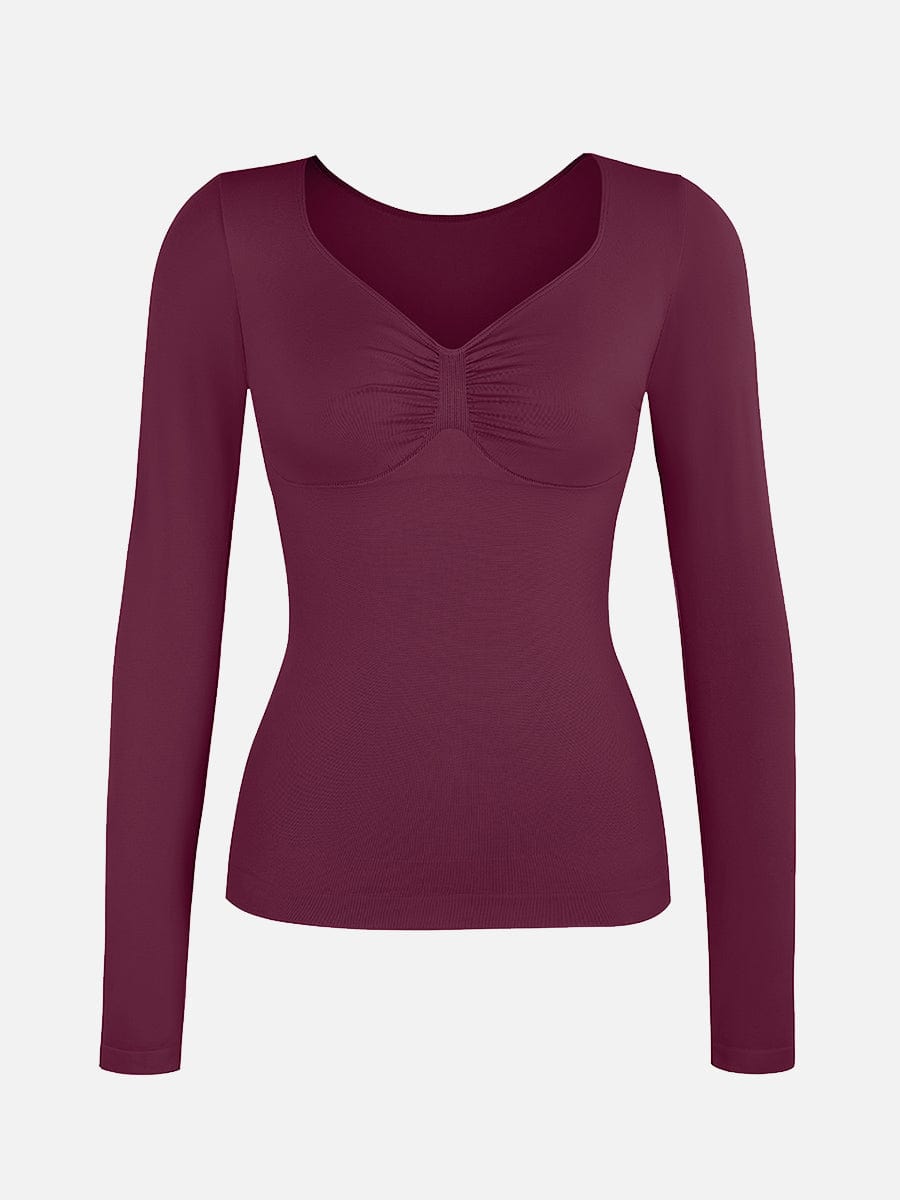 Seamless Diamond Neck Bust Support Waist and Tummy Control Shaping Top