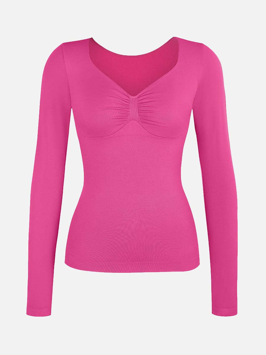 Seamless Diamond Neck Bust Support Waist and Tummy Control Shaping Top