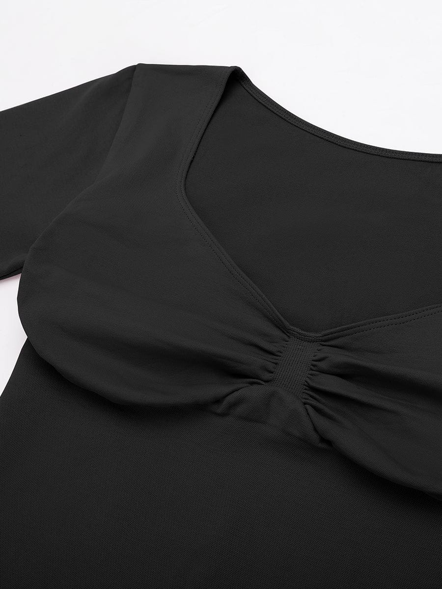 Seamless Diamond Neck Bust Support Waist and Tummy Control Shaping Top