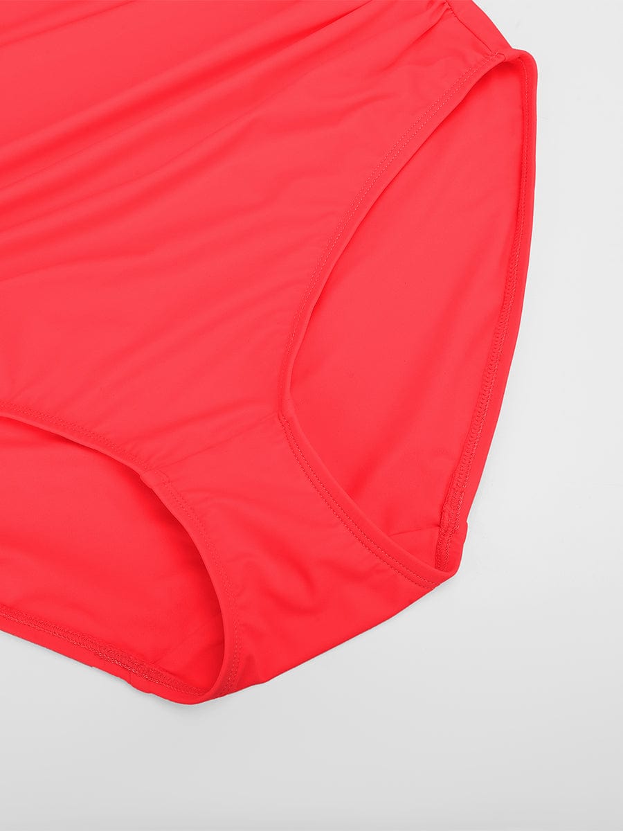 One Shoulder One Piece Ruched Support Chest Swimwear