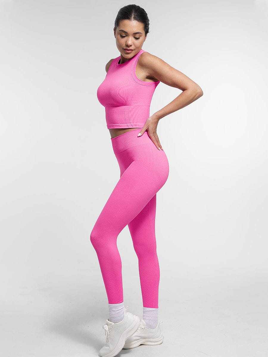 Seamless High-Waisted Peach Buttocks Shaping Yoga Shorts