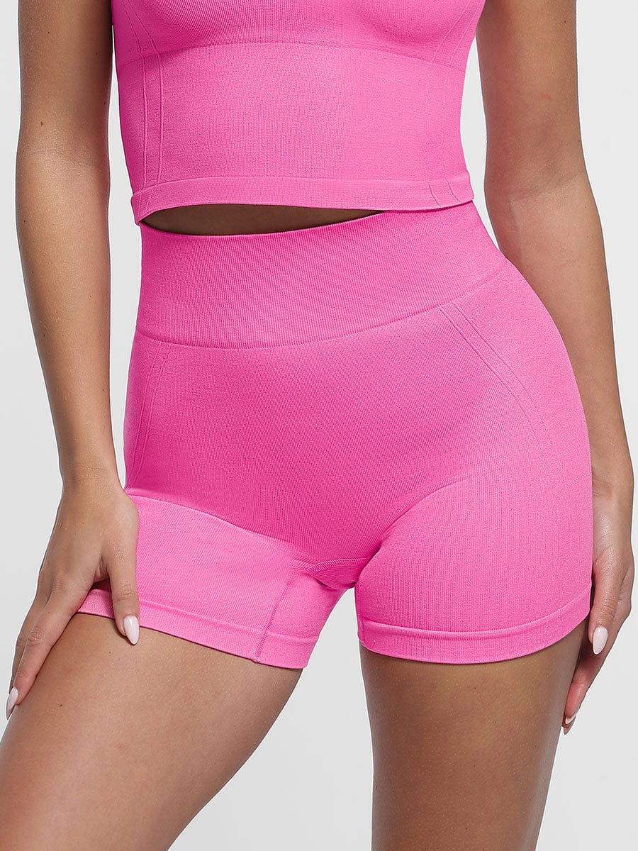 Seamless High-Waisted Peach Buttocks Shaping Yoga Shorts