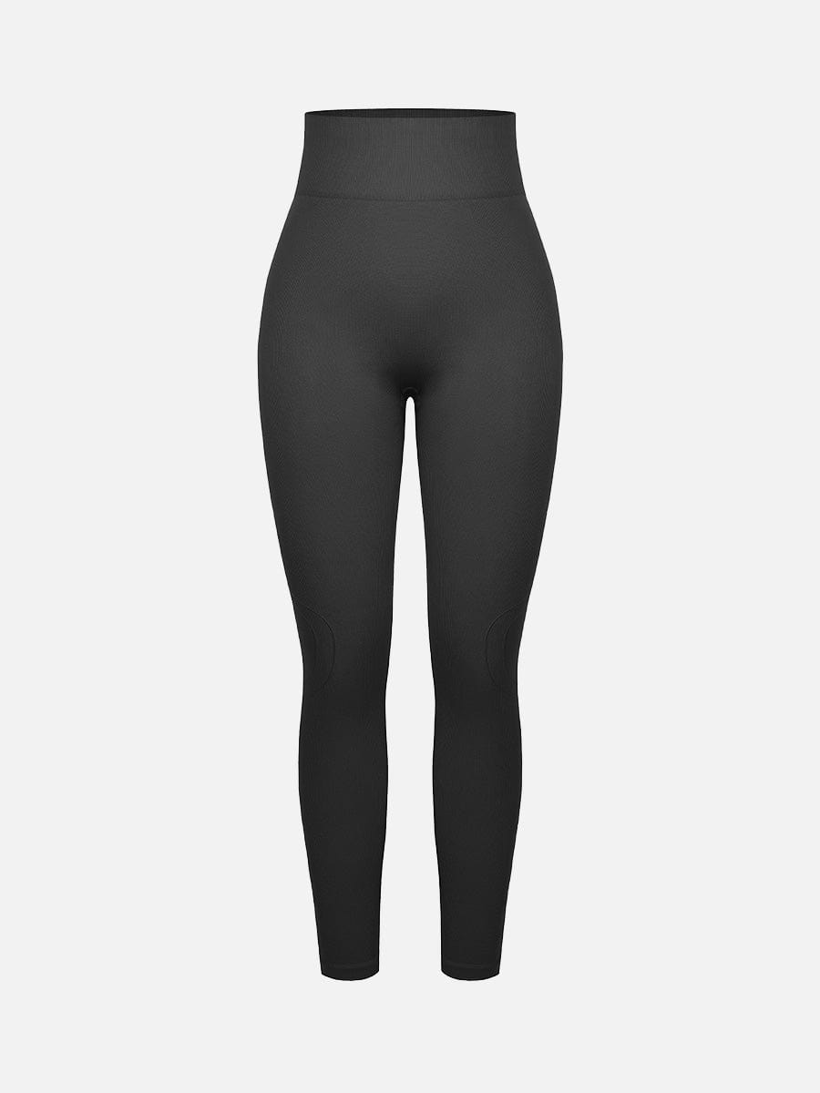 Seamless Double-Layer Waistband Peach Buttocks Shaping Yoga Leggings