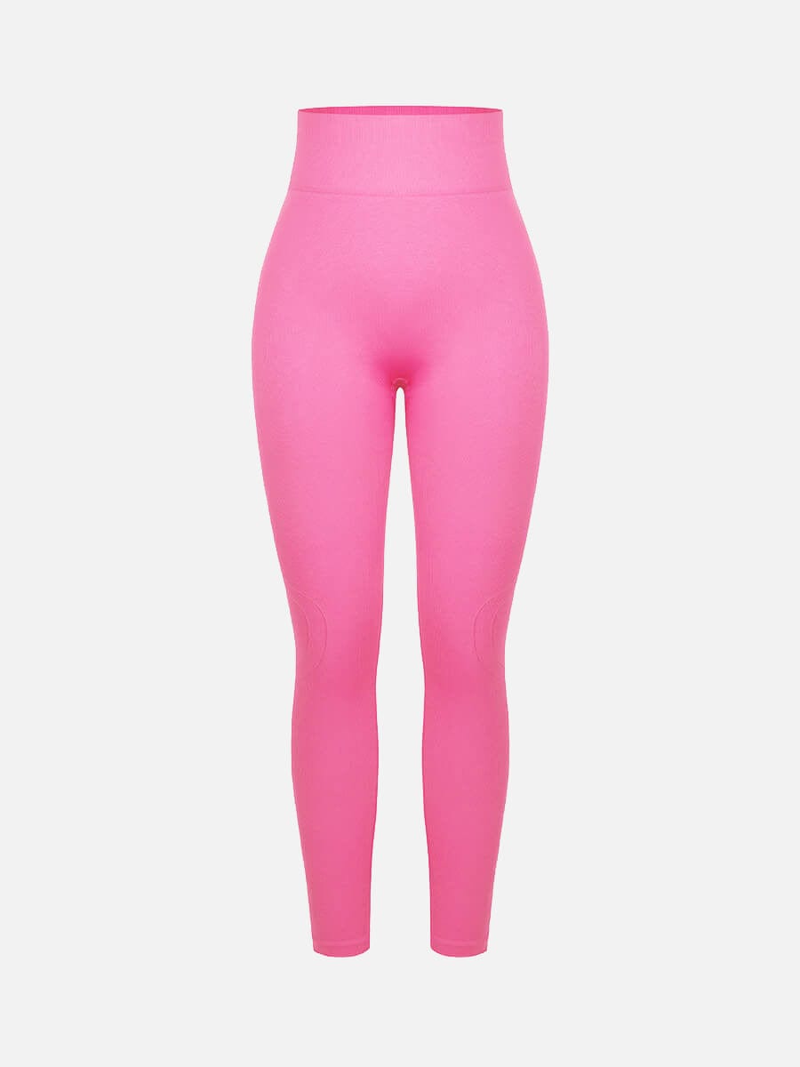 Seamless Double-Layer Waistband Peach Buttocks Shaping Yoga Leggings